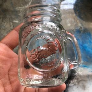 Rare Golden Harvest Mason Jar Mug Drink Shot Glass